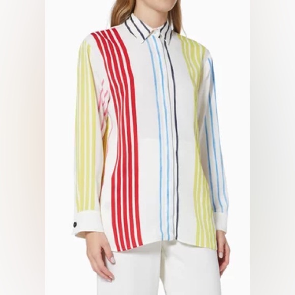 MARELLA Art 365 Striped Blouse - Size Medium - Picture 3 of 7